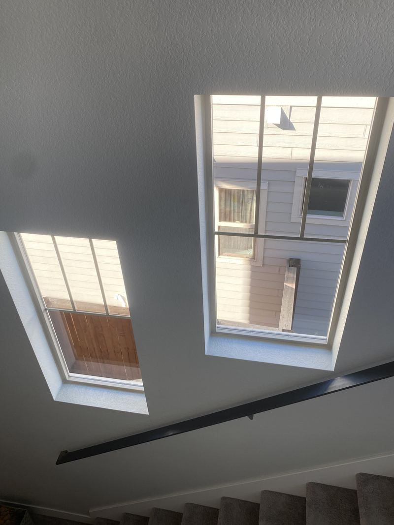Skylight and vertical windows, interior